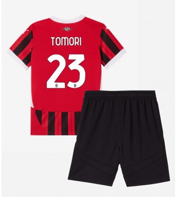 AC Milan Fikayo Tomori #23 Primera Equipación Niños 2024-25 Manga Corta (+ Pantalones cortos)